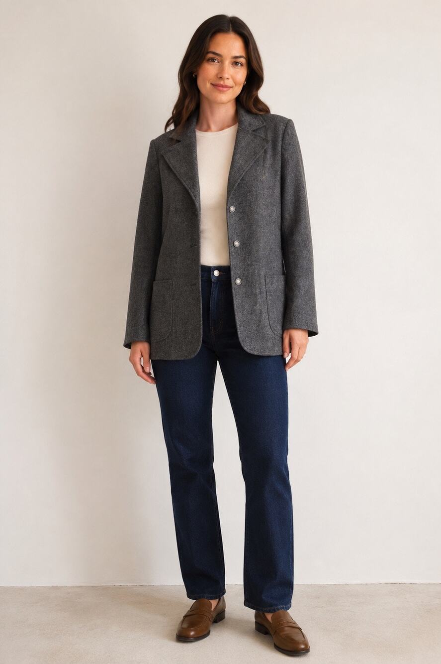 Vintage 1978 Robinson’s California Rosenblum Gray Tailored Blazer Size 12